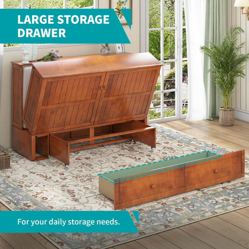 Wildon Home® Amri Murphy Storage Bed with Mattress & Reviews Wayfair